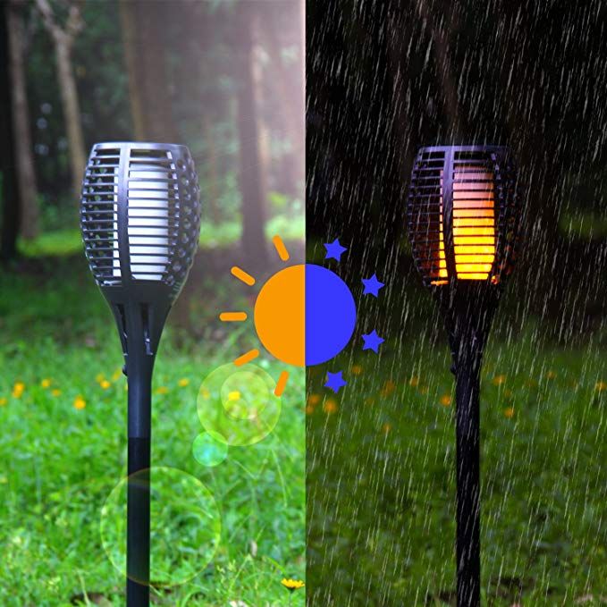 Solar Torch Lights With Flickering Flames