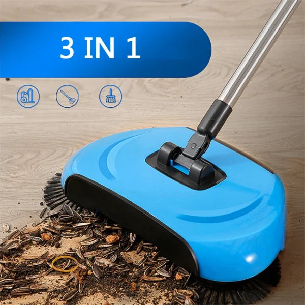 SweepDrag: All-In-One Stainless Steel Hand-Push Broom