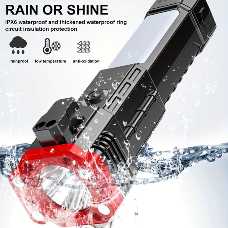Powerful, Rechargeable LED Flashlight: Versatile, Multifunctional Lighting Solution!