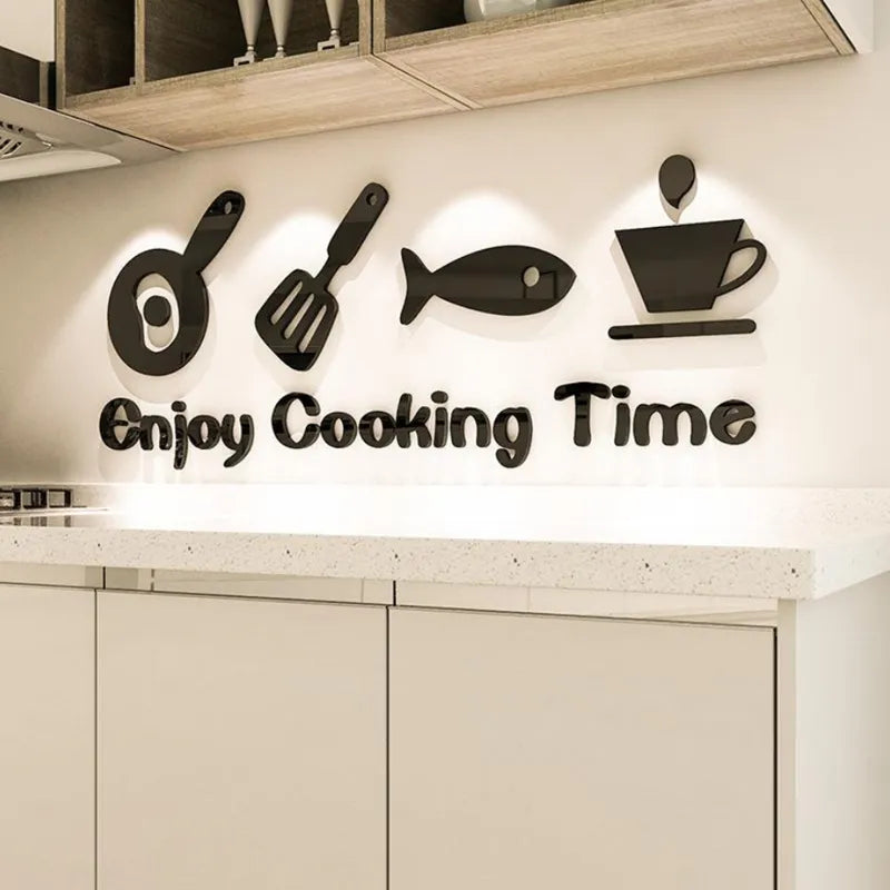 Enjoy Cooking Time Wall Mirror Sticker